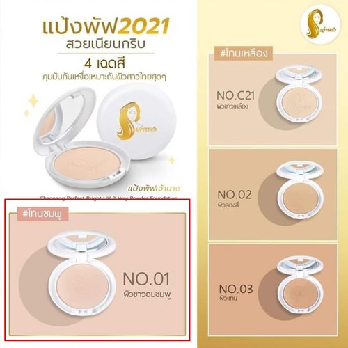 Chaonang Perfect Bright Powder Foundation Medium Face Coverage Matte Finish Kore - Picture 3 of 6