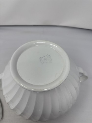 Johnson Bros Snowhite Regency Ironstone verwirbelte Terrine & Deckel. Mit Schöpfkelle England - Bild 11 von 16