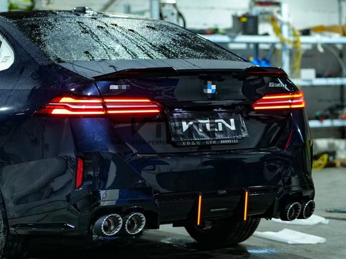 Gloss Black Front Lip Diffuser Spoiler Sideskirt For BMW New Series 5 G60 G68 - Picture 6 of 18