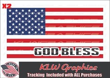 God America Decal Sticker Beach USA Car Truck Wife Girl US Flag Country