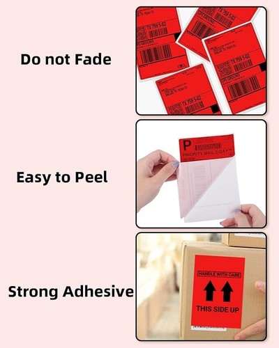 4x6 Thermal Labels - Fanfold Shipping Labels Package 500 Pcs - Choose Your Color - Picture 31 of 41