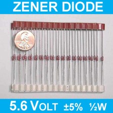 25 1N5232B 5.6 Volt  5 , 0.5 Watt ZENER Diode - LOW Thermal Drift USA SELLER