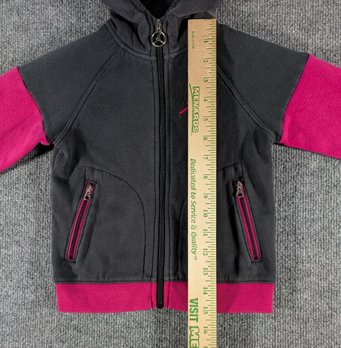 Jordan Girl's Black Pink Hoodie Jumpman Size 4T Toddler Full Zip Pockets - Picture 15 of 15