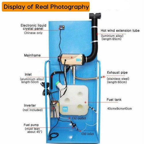 Diesel Air Heater 12V 8KW Tank Remote Control Thermostat Caravan Motorhome RV - Picture 10 of 12