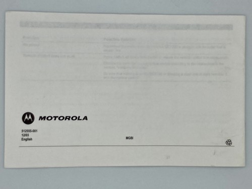 Instrumentos digitales para el consumidor guía del usuario Motorola DCT 700 - Imagen 2 de 2