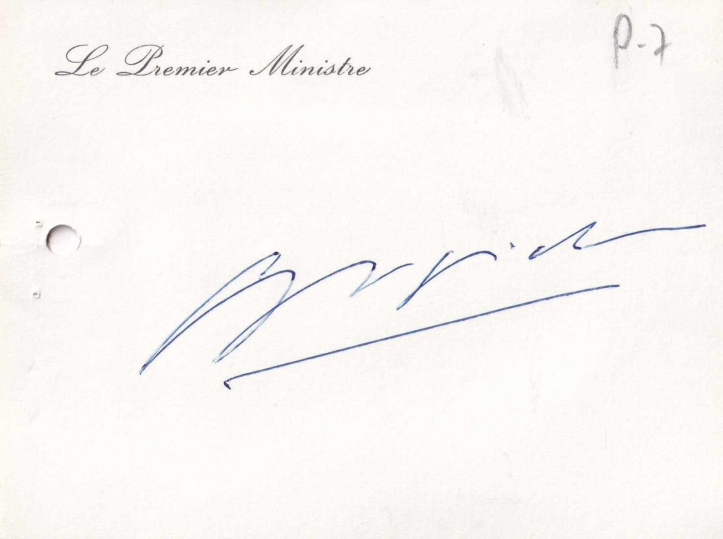 Georges Pompidou - Präsident Frankreich - Karte - original signiert