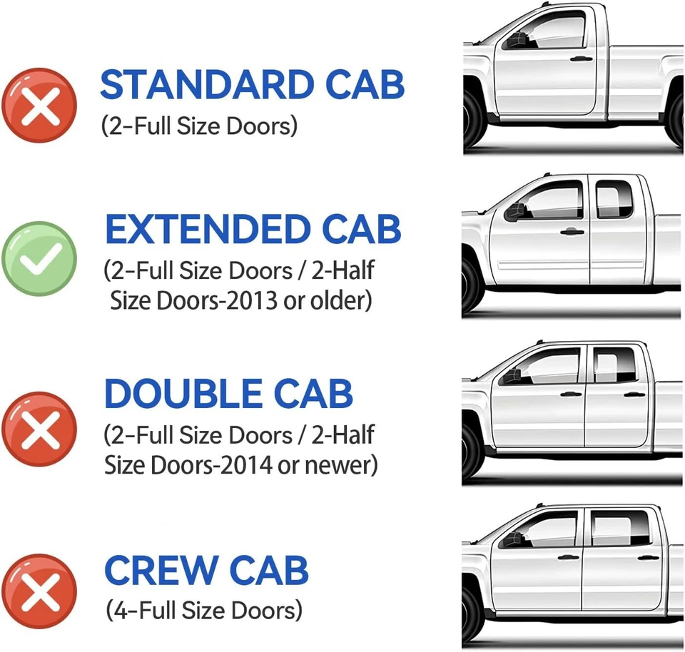 Window Visors Rain Sun Guard For 99-06 Chevy Silverado GMC Sierra Extended Cab - Изображение 3 из 4