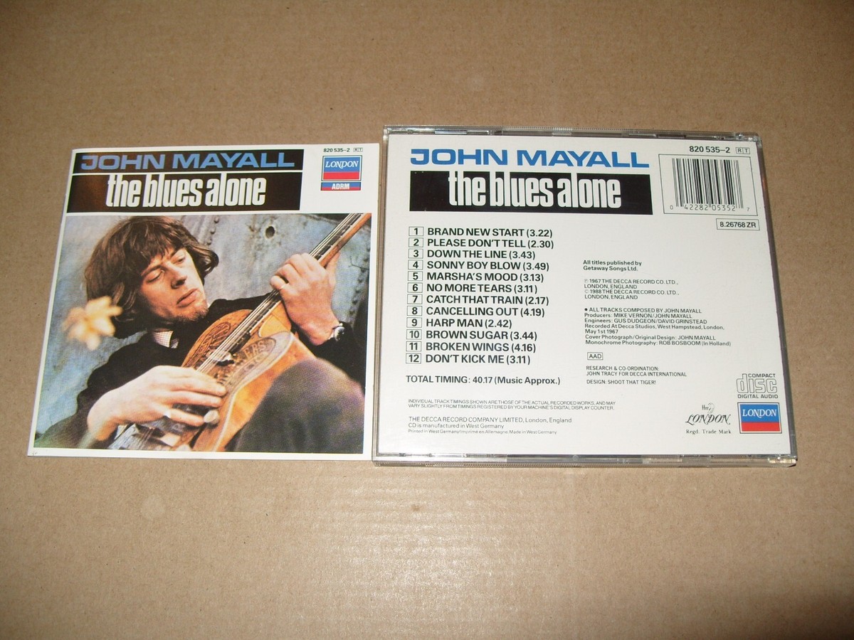 Blues Alone by John Mayall 1988 CD + INLAYS EXCELLENT CONDITION 