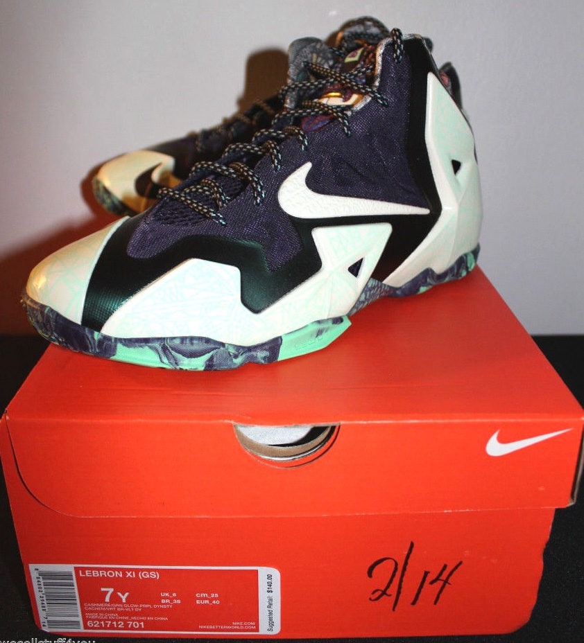 Nike Air Lebron XI 11 Nola All Star Game Glow Sneakers Men's Size 7 Boy's GS New Nike Air Lebron XI 11 Nola All Star Game Glow Sneakers Men's Size 7 Boy's GS New