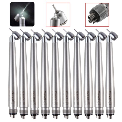 1-10Pcs Dental 45° Degree Fiber Optic LED E-generator High Speed Handpiece 4Hole - Picture 2 of 27