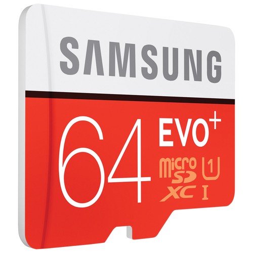 Samsung 64GB Evo plus Micro SD SDXC UHS-I Class 10 Memory Card with Adapter - Picture 3 of 3