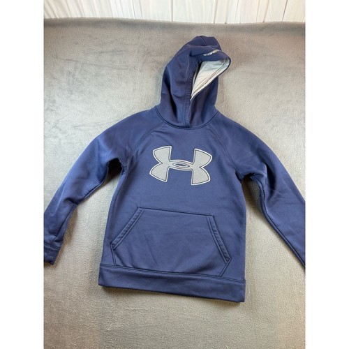 Youth small Long Sleeve UA Armour Fleece Big Logo Hoodie - Picture 2 of 7