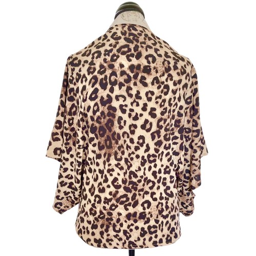 Anthropologie Do Everything in Love Blouse One Size Animal Leopard Boxy Top - Picture 2 of 12