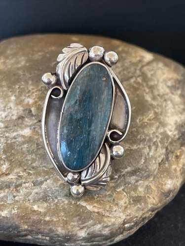Blue Lapis Indian Navajo Sterling Silver Ring Size 10 01204 - Picture 1 of 12