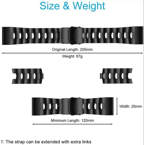 Titanium Bracelet Bracelet for Garmin Fenix 7 7X 6X 5X Plus 3 22/26mm Watch Strap - Picture 6 of 16