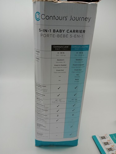 Contours Journey 5-in-1 Baby Carrier - Starburst Bordeaux - Picture 2 of 8