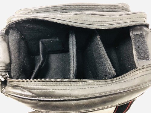 Bolso para cámara vintage SLR estuche de transporte de cuero personalizado con correa *ALGÚN DESGASTE POR FAVOR VER - Imagen 12 de 23