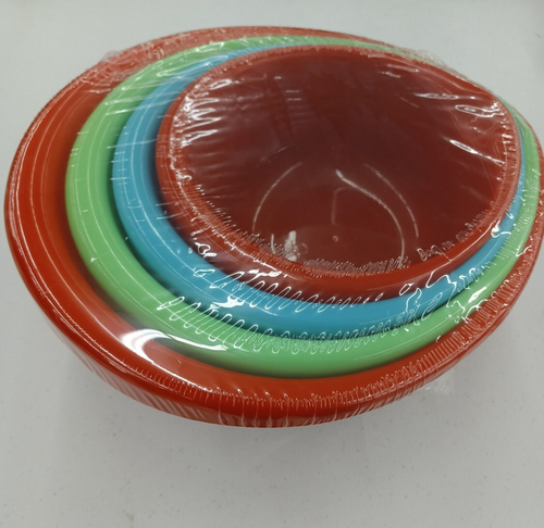 Mixing Serving Bowls - Plastic Pour Spout Bowl Set for Prep – Stackable Set of 4 - Picture 3 of 3