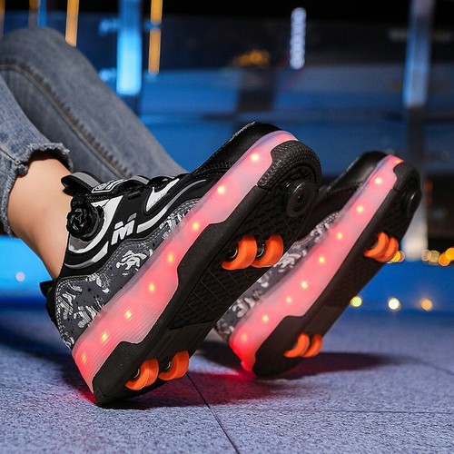 Roller skate shoes kid sport 4 wheels sneaker boy girl gift toy skating boots - Picture 4 of 17