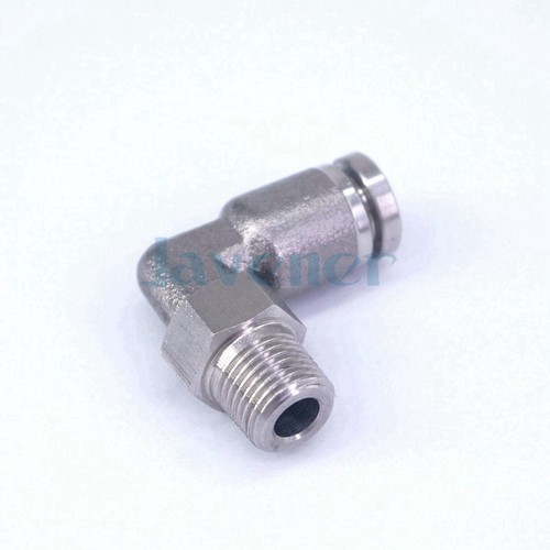 Fit Tube O.D 6mm-1/8" BSP codo macho 304 acero inoxidable neumático pushfit accesorio - Imagen 2 de 4