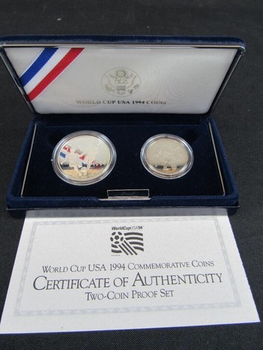 Gedenkmünzensatz US World Cup 1994 mit Silberdollar MIB