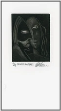 POLITICAL PLOTTERS. SECRET MASKED CONSPIRATORS Original MEZZOTINT Signed