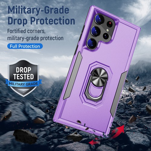 Für Samsung Galaxy S25 S24 S23 FE S22 S21 Ultra Stoßfest Ring Ständer Hülle Cover - Bild 55 von 70