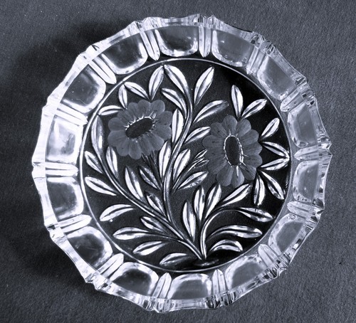 6 schöne Glas Dessertschalen Blumen-Design 14 X 3 cm - Bild 5 von 5