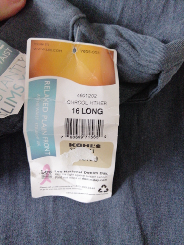 Lee Womens Jeans Size 16-18L Grey Comfort Waist Straight Leg Trousers Easy Care - Picture 15 of 16