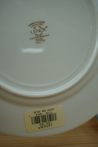 Lenox Country Romance (4) Salad Plates, 8" New with Tags (S13) - Picture 8 of 9
