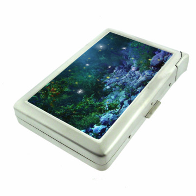 Fireflies D1 100's Size Cigarette Case with Built in Lighter Wallet Glow Bugs