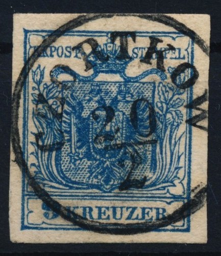 ÖSTERREICH 1850 9kr, MP, Type III. PLATTENFEHLERN! CZORTKOW (Galizien) Mü:35P! P