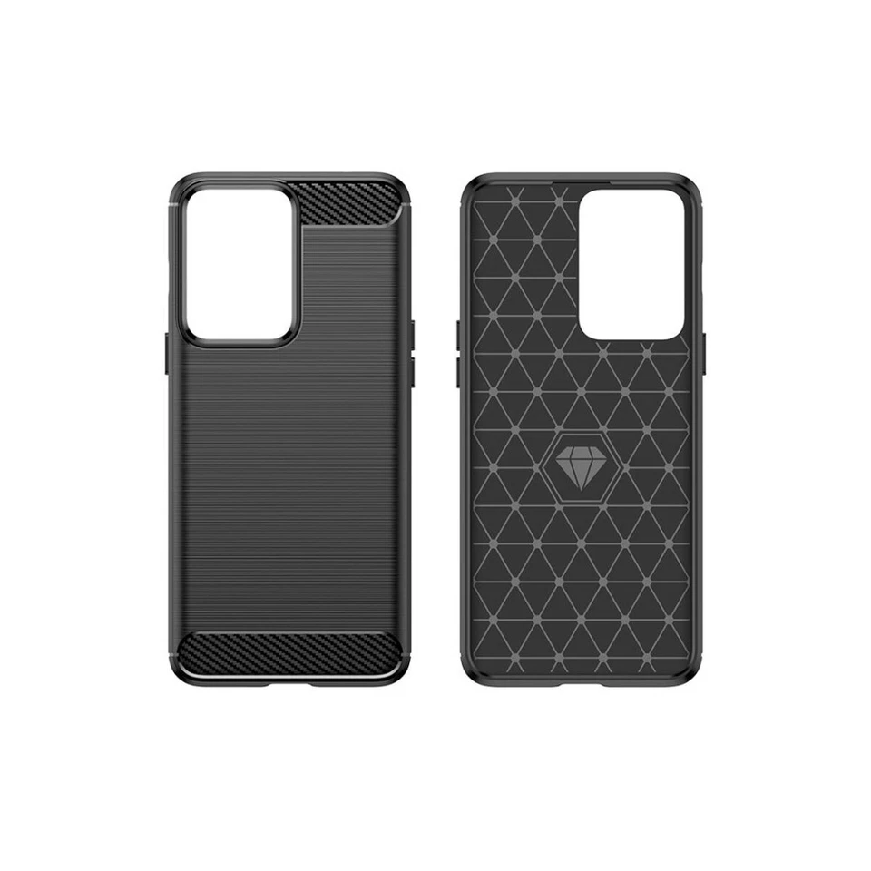 Hülle für OnePlus Nord 2T 5G Handy Cover Silikon Case Tasche Bumper Carbonfarben - Bild 4 von 4