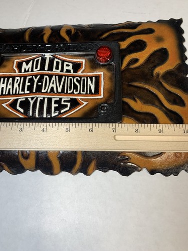 Soporte de matrícula de motocicleta Harley-Davidson en parche de cuero. - Imagen 10 de 12