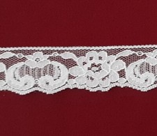 White Floral Lace Trim 13 - 26 Yards x 1-3/8" Scalloped T98V CLOSEOUT