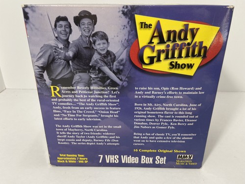THE ANDY GRIFFITH SHOW (VHS) Vol 1-7 Complete Box Set 7 Hours Play Time EUC! - Picture 4 of 4
