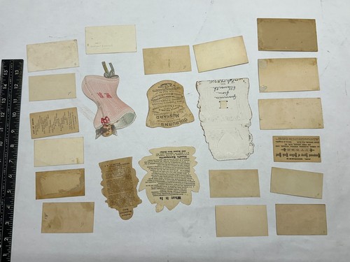 Lot of 22 Beautiful Old Victorian Trade Cards Business & Calling Card Die Cut - Picture 7 of 9