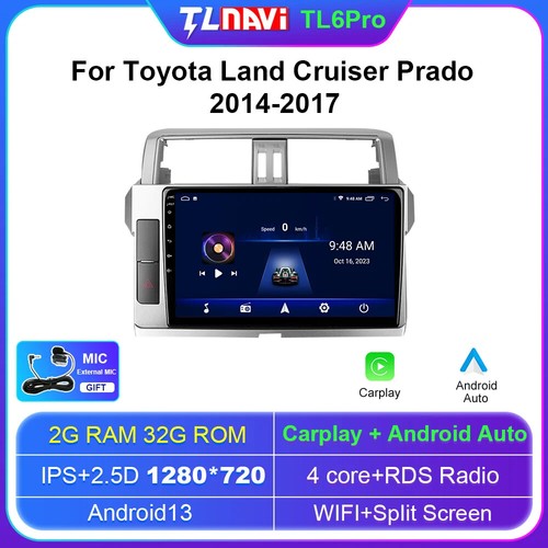 2 Din Car Stereo For Toyota Land Cruiser Prado 2014-2017 10" Bluetooth Radio USB - Picture 8 of 32