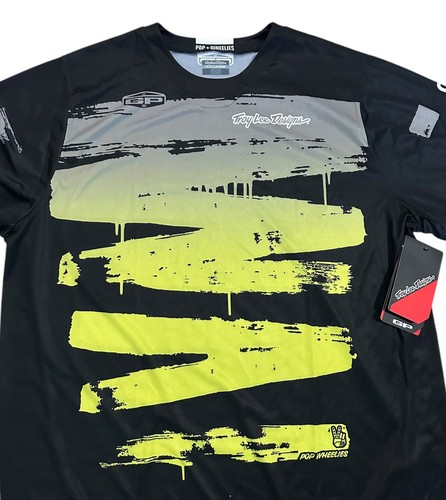 Troy Lee Designs Jersey Men 2XL Long Sleeve Pullover Black Glo Green Gray New - Picture 2 of 13