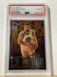 2022-23 Panini Select Stephen Curry En Fuego PSA 10 Gem Mint Warriors #3