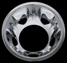 1 Rear 2011-2026 Silverado 3500 Chrome 17 Dually Rim Wheel Simulators Liners