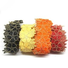 0.9m Blumen Spitze Rand DIY Hochzeit Dekoration Band Eisen Nähen auf 4cm Breite