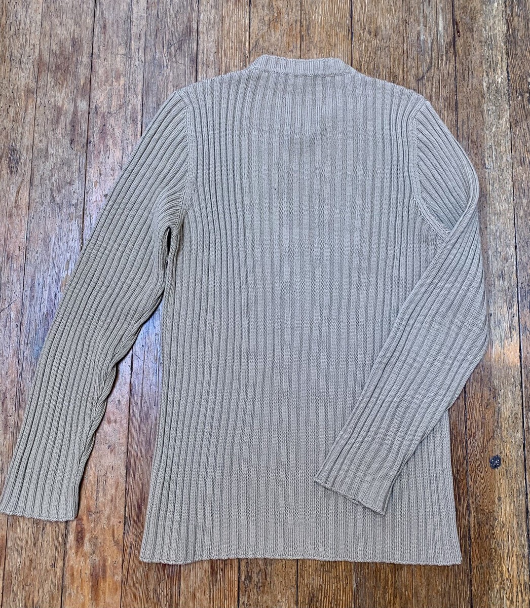 HELMUT LANG wool knit 本人期 NWOT Helmut Lang Re-Edition White 100% Lambswool Elbow Cut