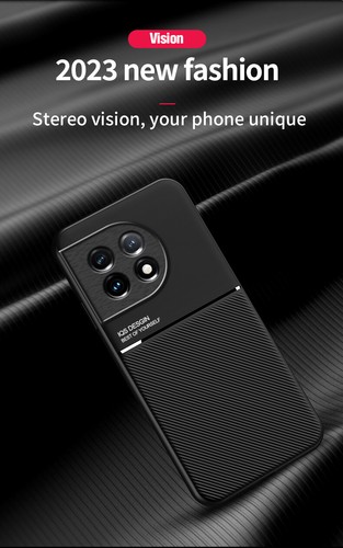 For OnePlus 11 12 5G Luxury Magnetic Anti-Slip Soft Leather Fell Case Cover - Picture 11 of 23