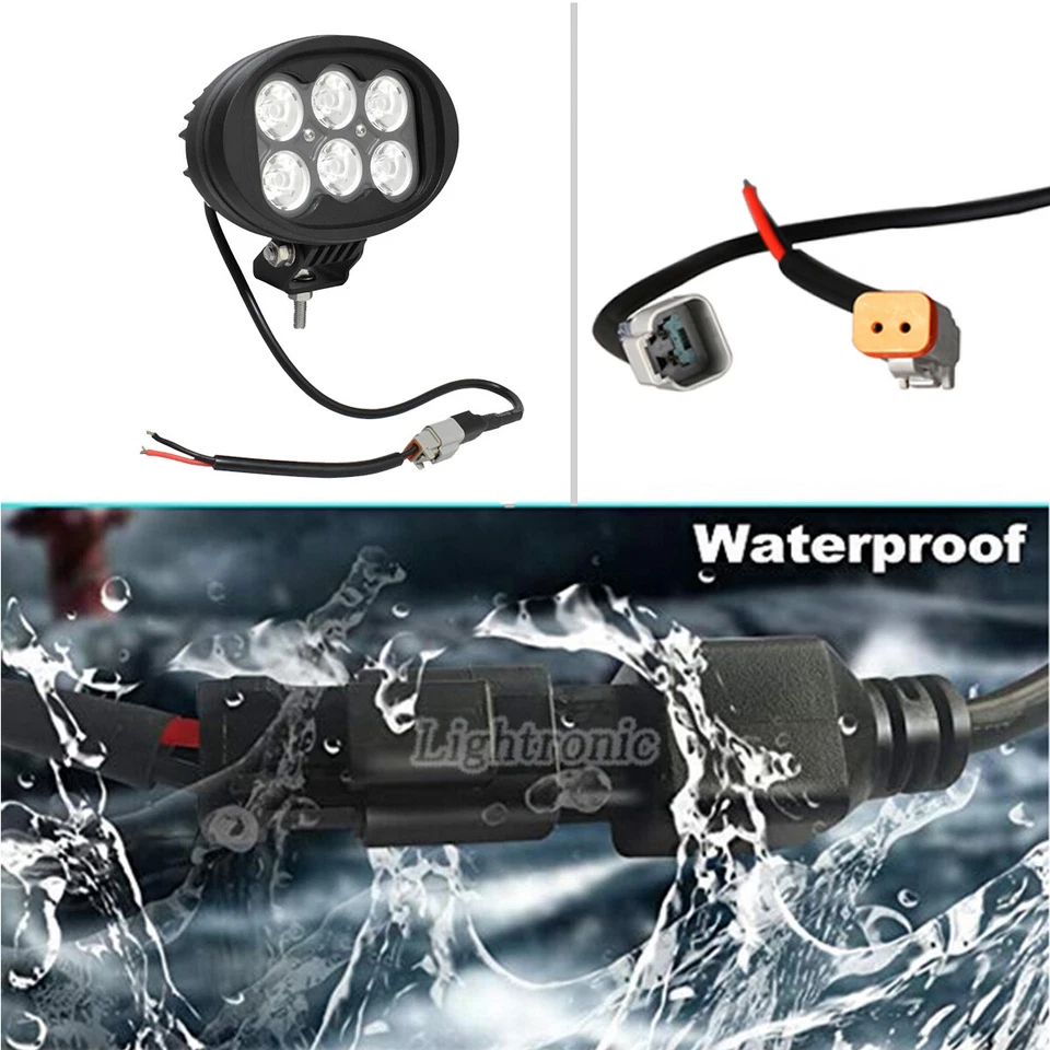 4X 4x6 inch Oval 60W LED Work Light Flood Beam Headlight Off-road 4WD ATV SUV Foto 4 de 4