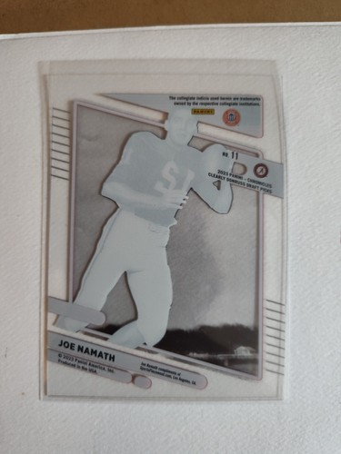 2023 Panini Chronicles Draft Football #11 JOE NAMATH Clearly Donruss Acetate - Foto 2 di 2