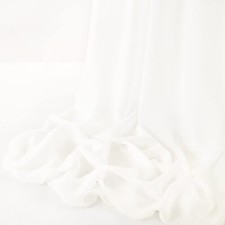 Ivory 5 Yards 60" Wide Sheer Fabric Chiffon Fabric by The Yard Continuous Sol...
