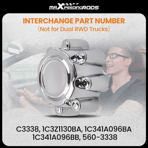 Chrome Center Cap Set of 4 For Ford Excursion F250 F350  2000 2002 2003 2005 - Picture 6 of 19