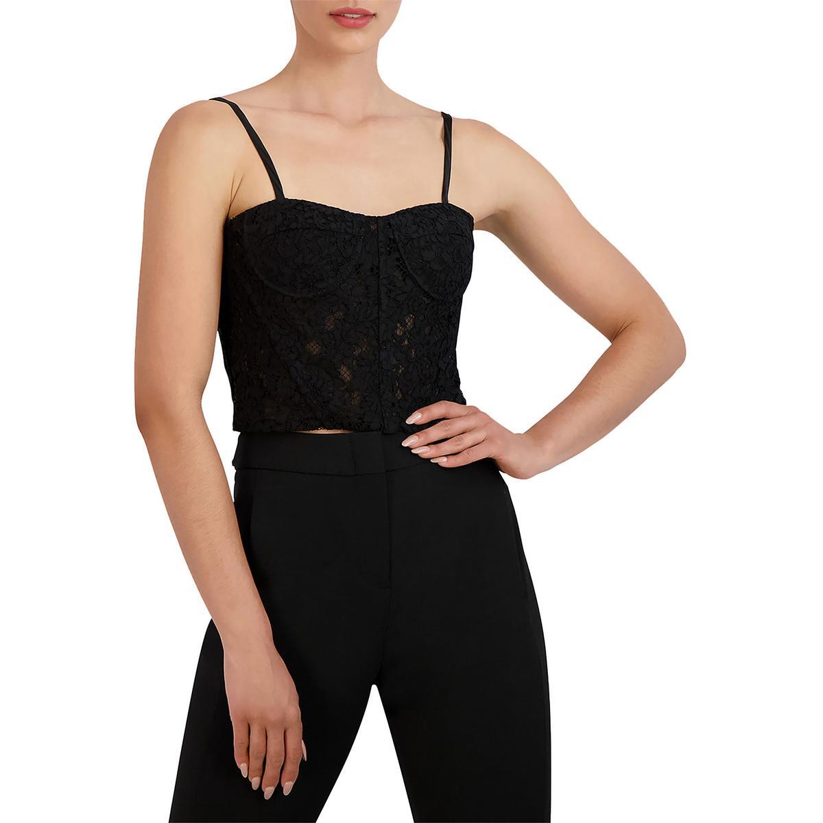 Женский кружевной укороченный топ на косточках BCBGMAXAZRIA BHFO 0280