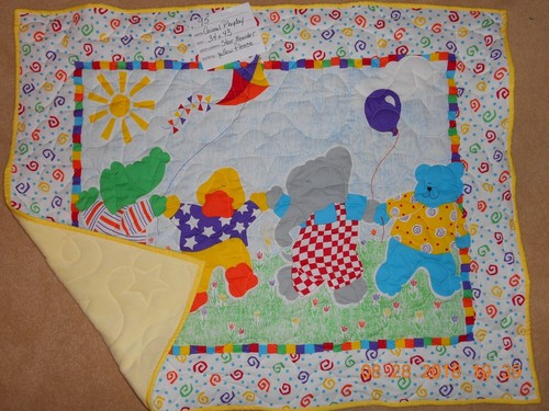 10 GIRL BOY to choose baby quilt blanket-personalized fairy butterfly owl animal - Picture 4 of 10
